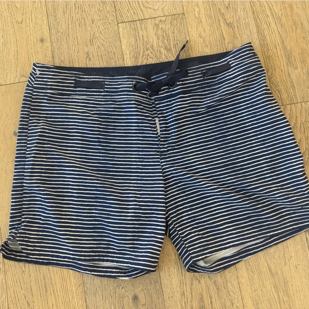 Prana Blue and White Striped Apparel